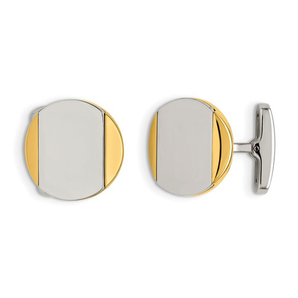 Men's Polished Cuff Links in Stainless Steel product image