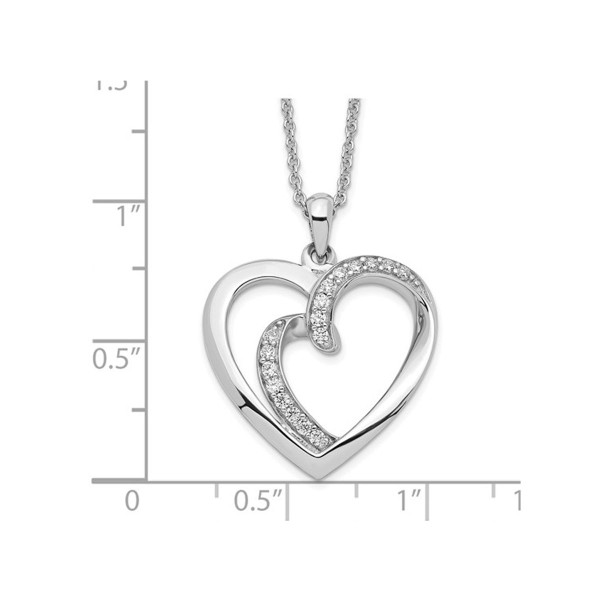 Soulmate Heart Pendant Necklace in Sterling Silver with Chain product image
