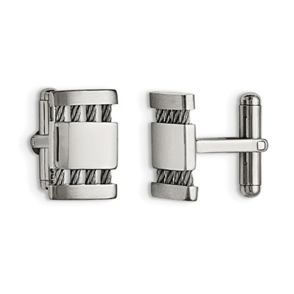 Men's Cuff Links in Stainless Steel product image