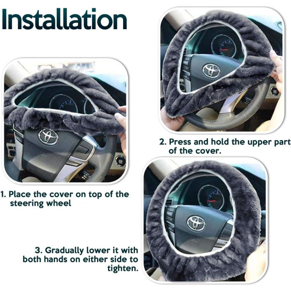  Zone Tech Plush Steering Wheel Cover Set product image