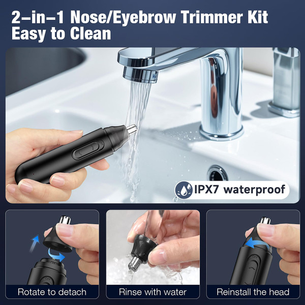 2 In 1 Rechargeable Nose Hair Trimmer product image
