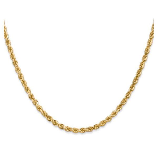 22" 14K Yellow Gold Diamond-Cut Rope Chain Necklace (3.00 mm) product image