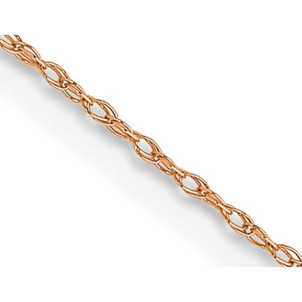 18" 10K Rose Pink Gold Carded Cable Rope Chain product image