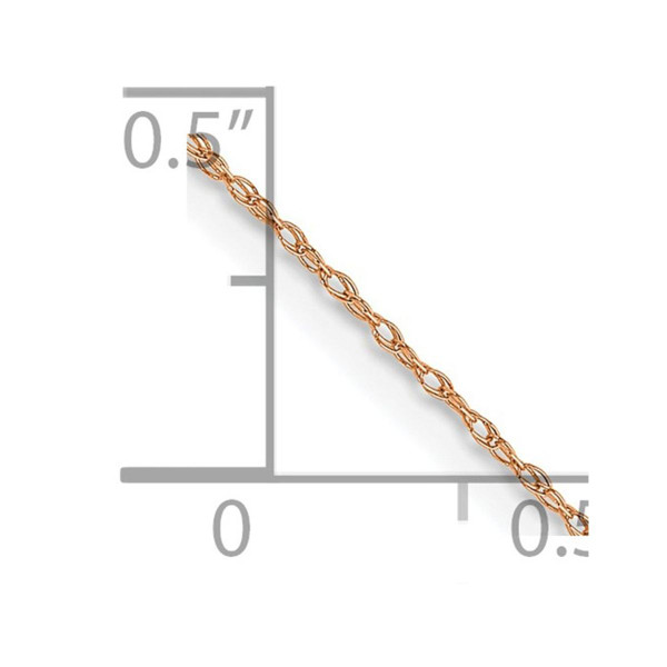 18" 10K Rose Pink Gold Carded Cable Rope Chain product image
