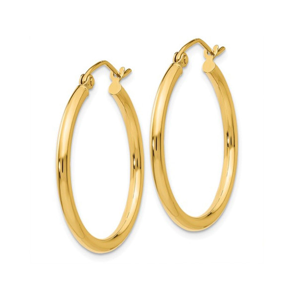 1" Small Hoop Earrings in 14K Yellow Gold (2.00 mm) product image