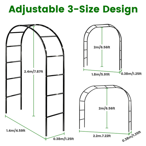 Adjustable Metal Garden Arch (1- or 2-Pack) product image