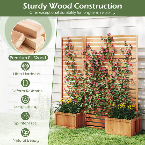 Outdoor Privacy Screen with Planter Boxes product image