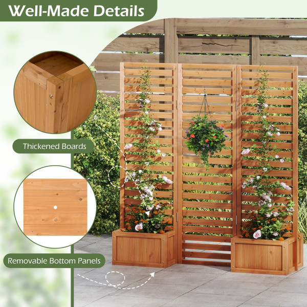 Outdoor Privacy Screen with Planter Boxes product image