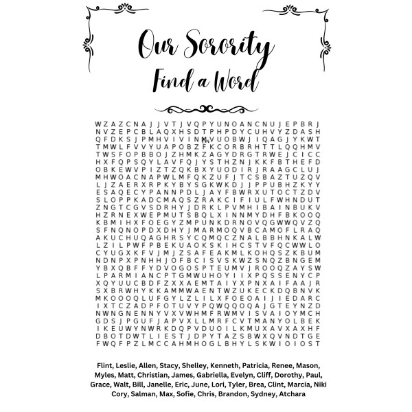 Personalized Family or Group Word Search Print (15-Pack) product image