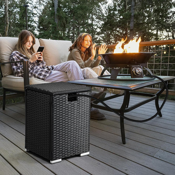 Rattan Propane Tank Cover Table product image