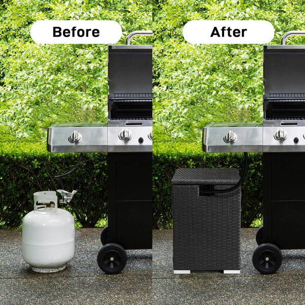 Rattan Propane Tank Cover Table product image