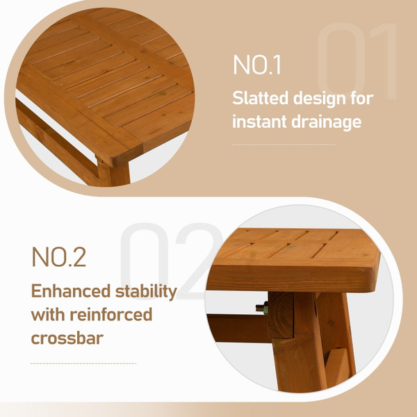 Outdoor Fir Wood Coffee Table product image