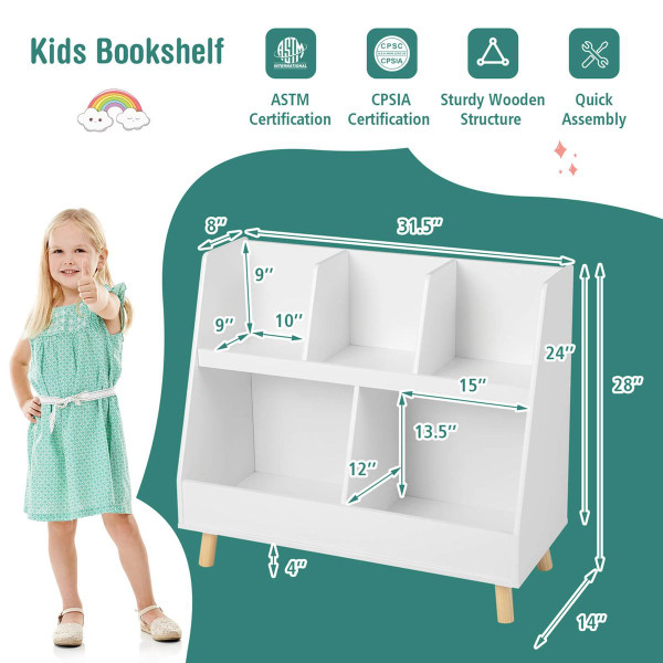 5-Cube Kids' Bookshelf and Toy Organizer  product image