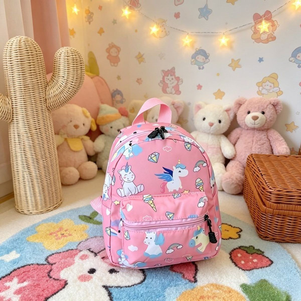 Dinosaur and Unicorn Print Small Daypack for Kids product image