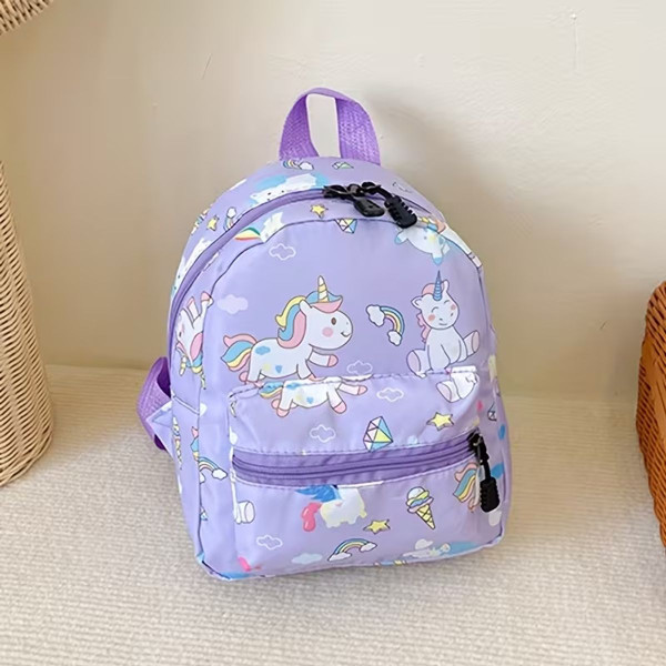Dinosaur and Unicorn Print Small Daypack for Kids product image