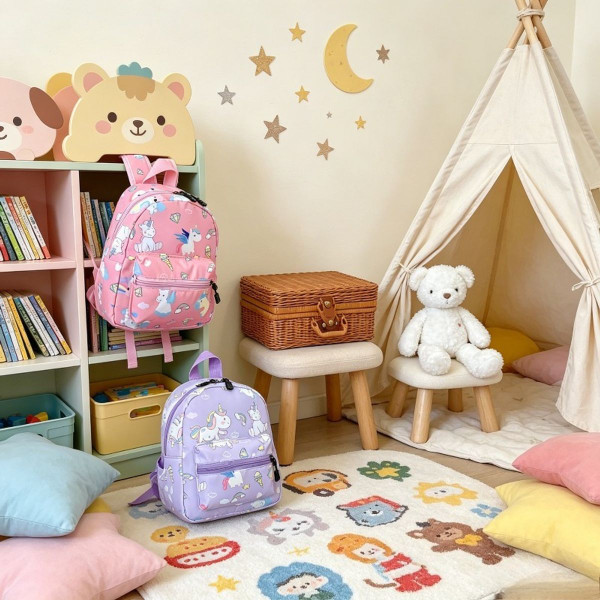 Dinosaur and Unicorn Print Small Daypack for Kids product image