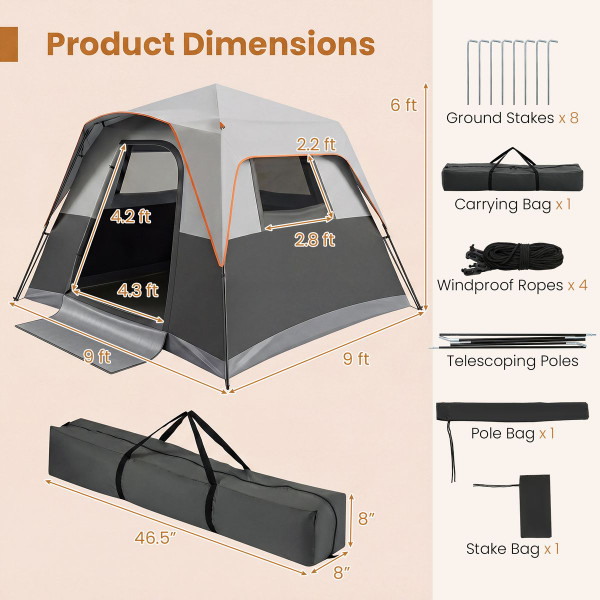 6-Person Outdoor Camping Tent product image