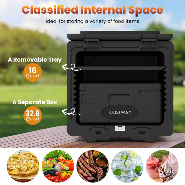 2-Tier Insulated Food Pan Carrier with Removable Tray  product image