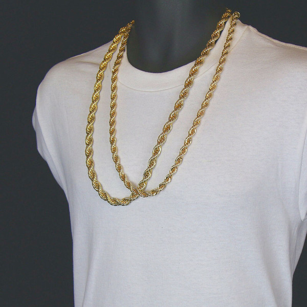 10K Solid Yellow Gold 6mm Rope Chain Necklace - Pick Your Plum