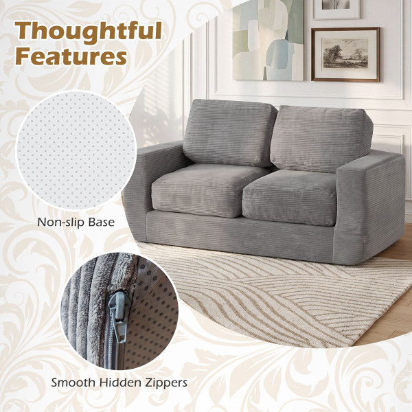 Corduroy Loveseat Floor Sofa  product image