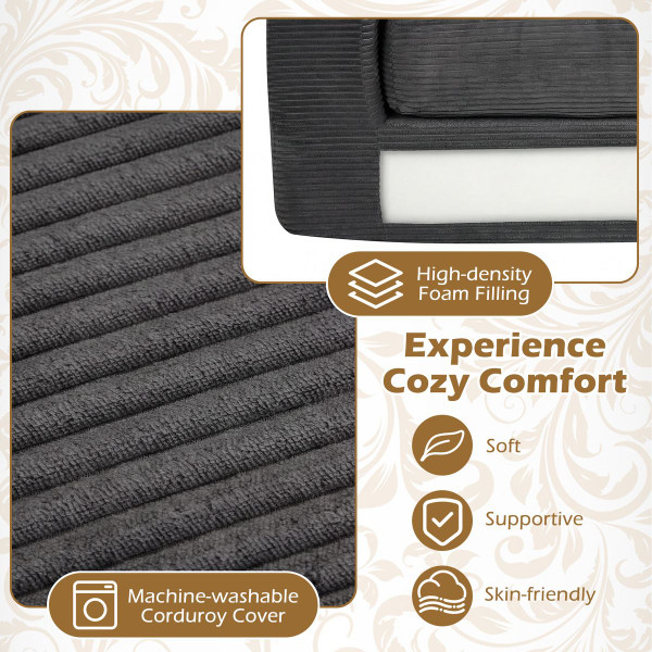 Corduroy Loveseat Floor Sofa  product image