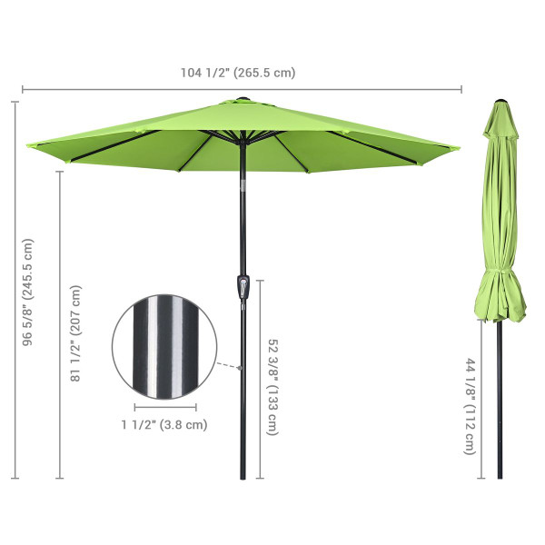 9-Foot Outdoor Table Patio Umbrella with Crank and Tilt  product image