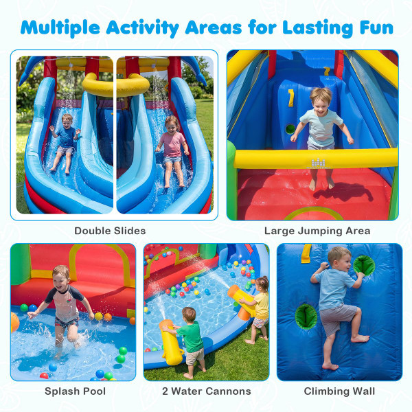 Dolphin-themed Inflatable Water Slide Park product image