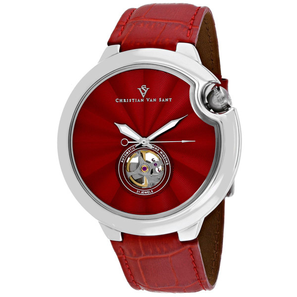 Christian Van Sant Men's Cyclone Automatic Red Dial Watch product image