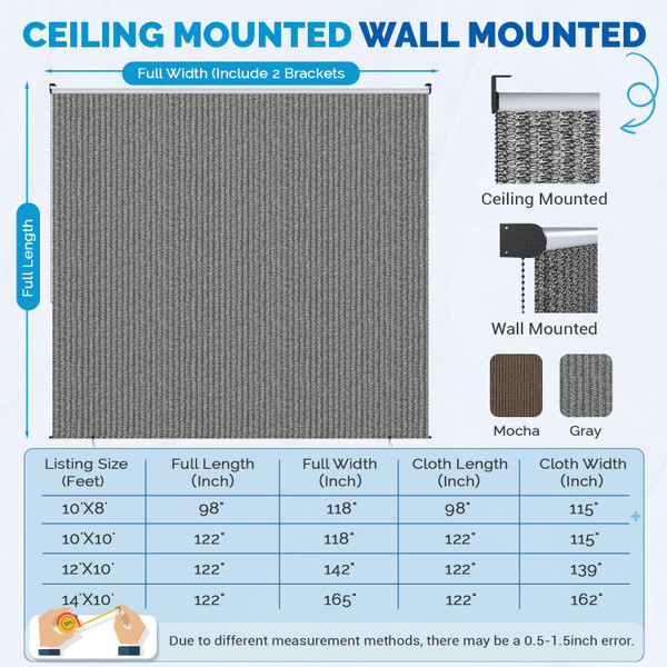 10' x 8' Patio Roller Shade product image
