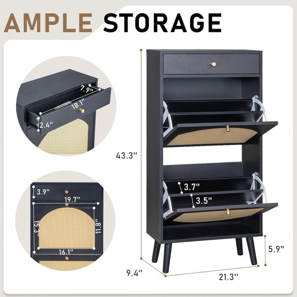 Flip-Top Shoe Cabinet product image