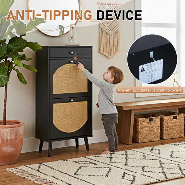 Flip-Top Shoe Cabinet product image