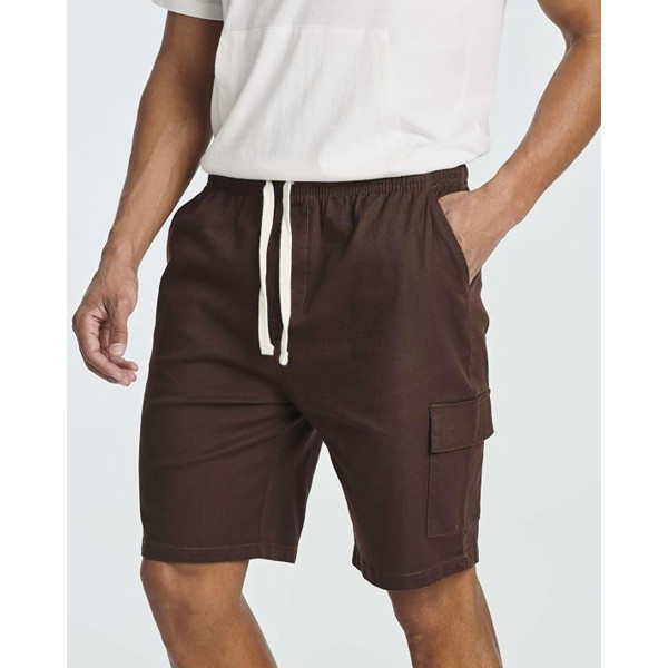 Men's Cotton Cargo Shorts With Drawstring (3-Pack) product image