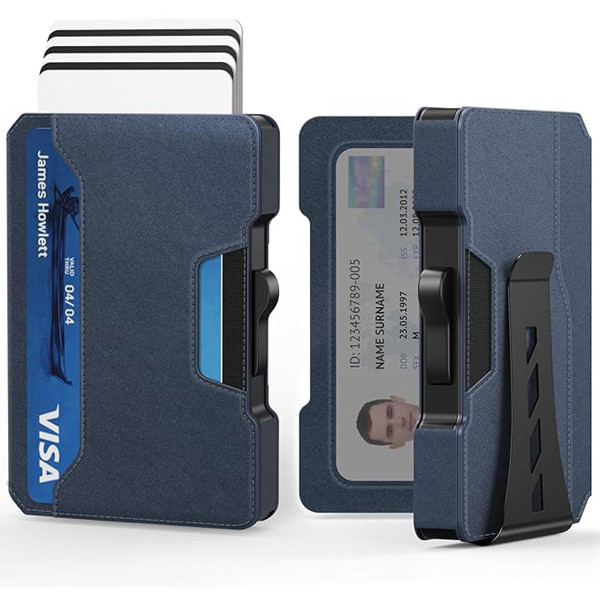 Slim Aluminum Pop-Up Credit Card Holder with Money Clip product image