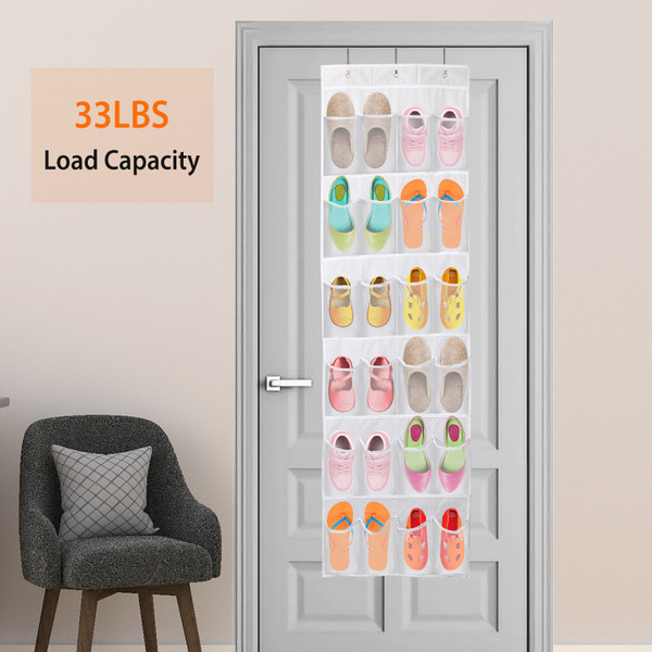 24-Pocket Over-the-Door Shoe Rack product image