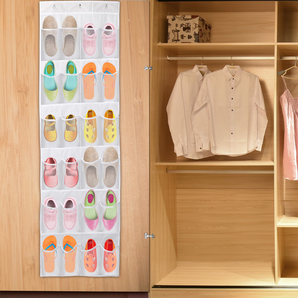 24-Pocket Over-the-Door Shoe Rack product image