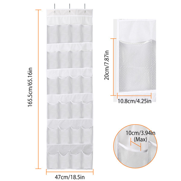 24-Pocket Over-the-Door Shoe Rack product image