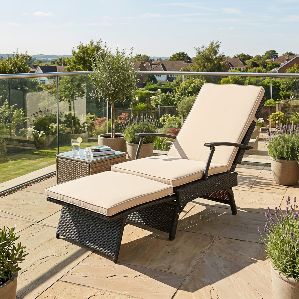 Folding Wicker Chaise Lounge (1- or 2-Pack) product image