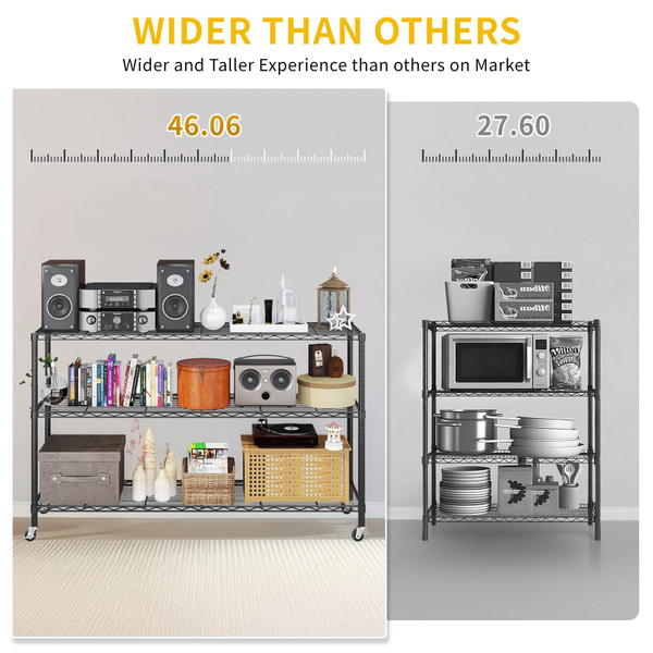 3-Tier Heavy Duty Wire Shelf Rack  product image