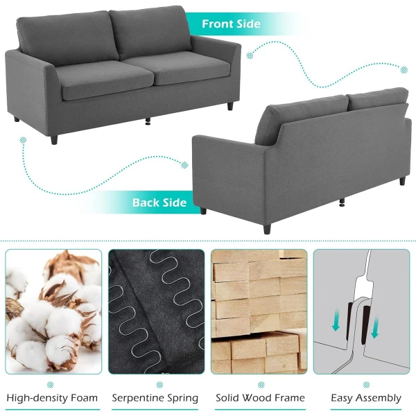 75.6" Sofa Couch with Removable Couch Cover product image