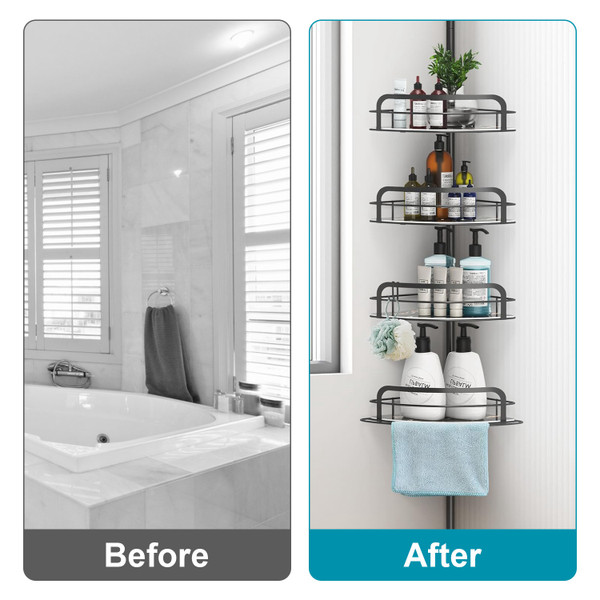 Floor-to-Ceiling Corner Shower Caddy  product image