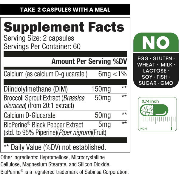 DIM Supplement Men's Fitness Booster & Estrogen Blocker product image