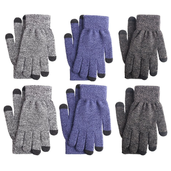 Marled Touchscreen Winter Gloves (6-Pairs) product image