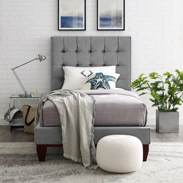 Bond Velvet Button Tufted Bedframe product image