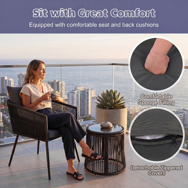 Rattan Conversation Furniture (3 Piece Set)  product image