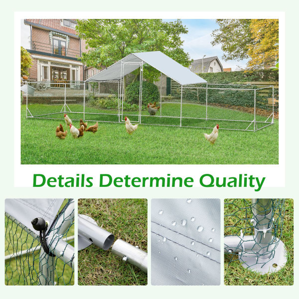 146 Sq.Ft Large Walk-in Chicken Coop Run product image