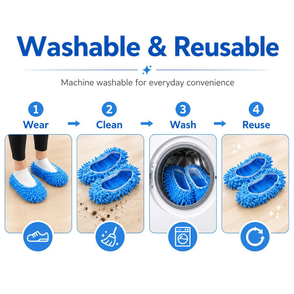 Cleaning Mop Slippers (2 Pairs) product image