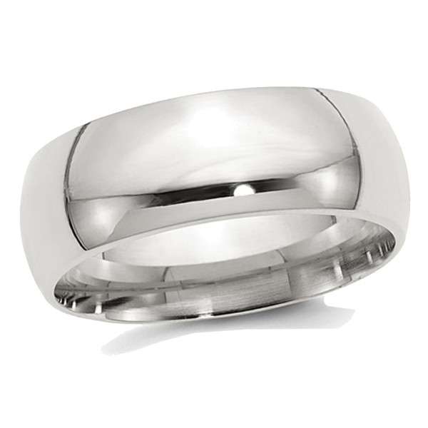 Men's Sterling Silver 8mm Comfort Fit Wedding Band Ring product image
