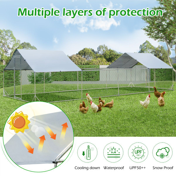  Chicken Coop Run Walk-in Metal Chicken Cage product image