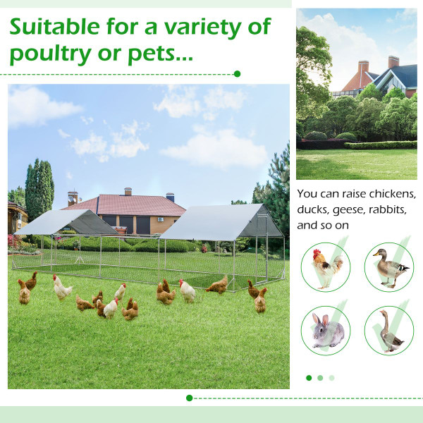  Chicken Coop Run Walk-in Metal Chicken Cage product image