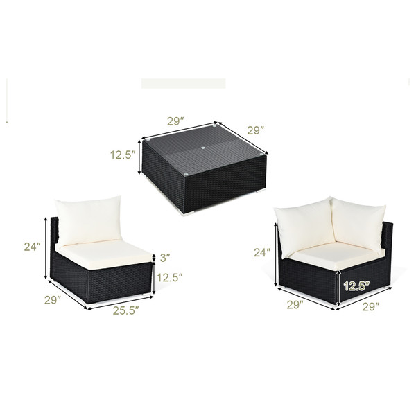 Rattan 7-Piece Outdoor Patio Sectional Sofa product image